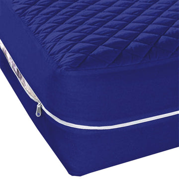 Quilted Zipper waterproof Mattress Protector - Blue